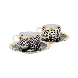 Fornasetti - Tazze Tè - High Fidelity - Set da 2 oro